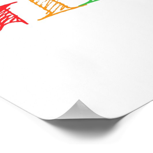 sketchy and colorful birthday girl poster (Hoek)