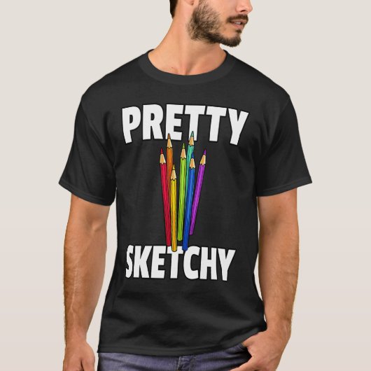 Sketchy Artist Painter-leraar T-shirt (Voorkant)