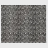 Sketchy Black Skull Naadloze Wallpaper Cadeaupapier (Vlak)