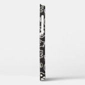 Sketchy Black Skull Naadloze Wallpaper Case-Mate iPhone Case (Achterkant / Links)