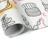 Sketchy Cacti Delight Cadeaupapier (Rol Hoek)
