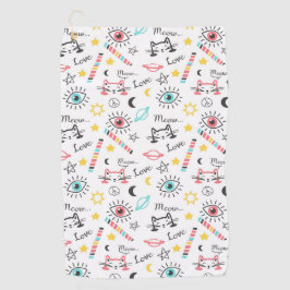 Sketchy Cats Golfhanddoek