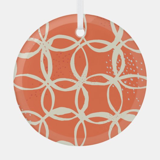 Sketchy Circles Trendy naadloos design Glas Ornament (Voorkant)
