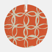 Sketchy Circles Trendy naadloos design Glas Ornament (Achterkant)