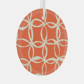 Sketchy Circles Trendy naadloos design Glas Ornament (Voorkant Rechts)