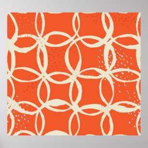 Sketchy Circles Trendy naadloos design Poster