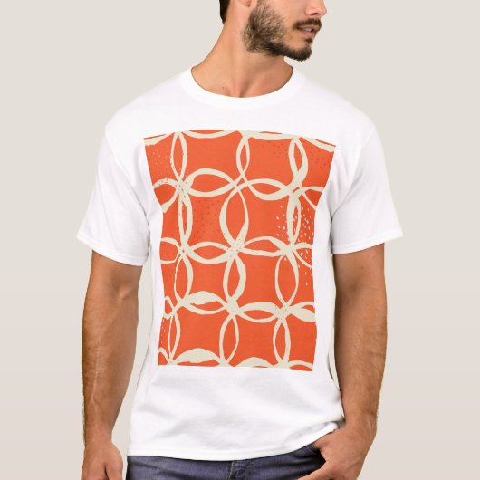 Sketchy Circles Trendy naadloos design T-shirt (Voorkant)