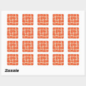 Sketchy Circles Trendy naadloos design Vierkante Sticker (Vel)