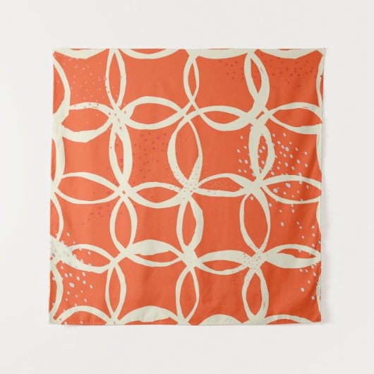 Sketchy Circles Trendy naadloos design Wandkleed (Voorkant)