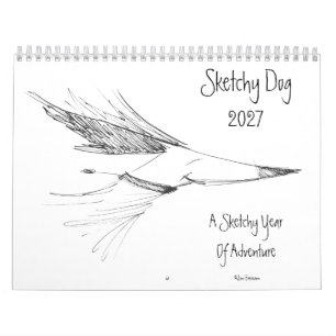 Sketchy Dog Adventures Muurkalender 2027 Kalender