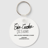 sketchy drawn cartoon face ( Erica Crooks ) Sleutelhanger (Achterkant)