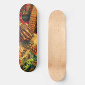 Sketchy elektrische gitaar persoonlijk skateboard (Voorkant)