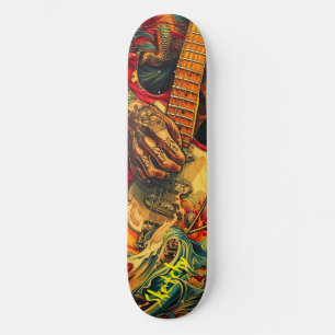 Sketchy elektrische gitaar persoonlijk skateboard