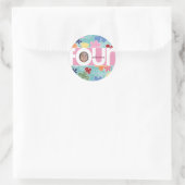 Sketchy flower nummer sticker (Tas)