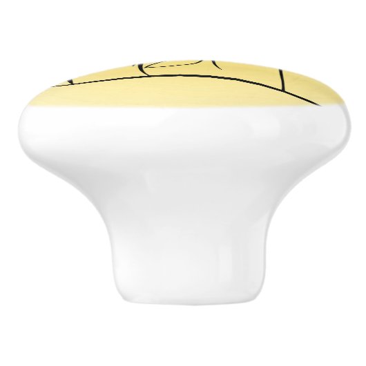 Sketchy Flowers Ceramic Pull of Knob Keramische Knop (Zijkant)