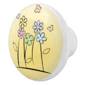 Sketchy Flowers Ceramic Pull of Knob Keramische Knop (Rechts)