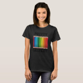  Sketchy Fun Colored Pencils Artiesten T-shirt (Voorkant volledig)