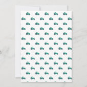 Sketchy Green Tractor Boerderij Verjaardag Dank u Kaart (Achterkant)