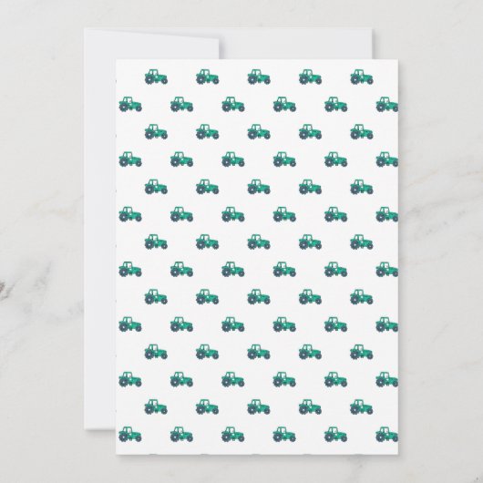 Sketchy Green Tractor Boerderij Windmill 1e Verjaa Kaart (Achterkant)