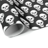 Sketchy Halloween Skull Pattern Cadeaupapier (Rol Hoek)