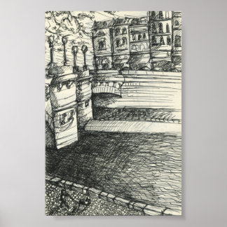 Sketchy in Parijs: De Seine Poster