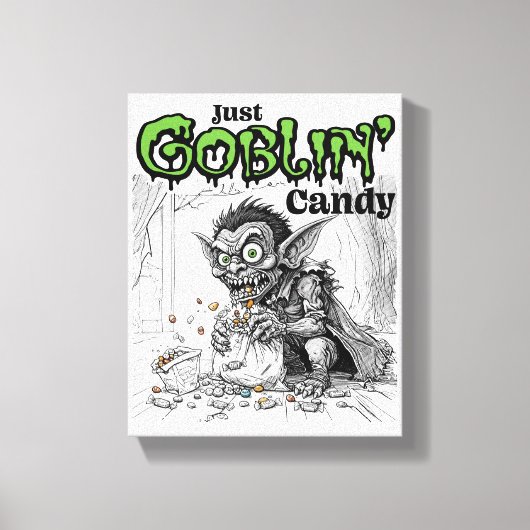 Sketchy Just Goblin’ Snoep Canvas Afdruk (Voorkant)