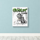 Sketchy Just Goblin’ Snoep Canvas Afdruk (Insitu (Houten vloer))