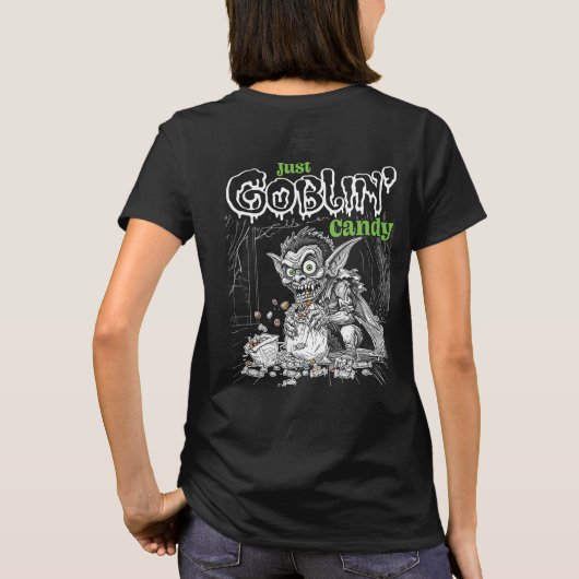 Sketchy Just Goblin’ Snoep (Dark Items) voor+achte T-shirt (Achterkant)