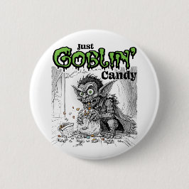 Sketchy Just Goblin’ Snoep Ronde Button 5,7 Cm