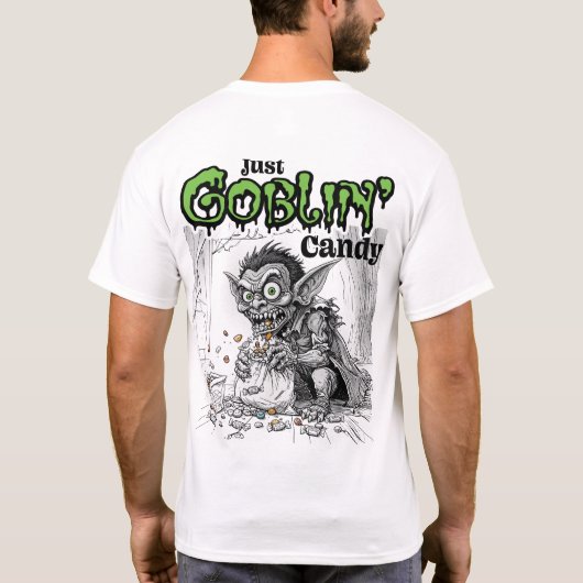 Sketchy Just Goblin’ Snoep voor en achter T-shirt (Achterkant)