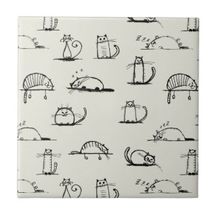 Sketchy-katten Tegeltje