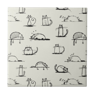 Sketchy-katten Tegeltje