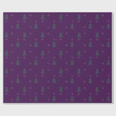 Sketchy-kerstboom en snoewflake-omslagpapier cadeaupapier (Vlak)