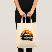 sketchy minimalist camper travel tote bag (Voorkant (product))