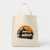 sketchy minimalist camper travel tote bag (Voorkant)