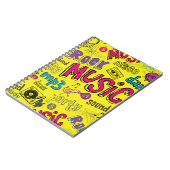 Sketchy Music Doodles Naadloze Achtergrond Notitieboek (Linkerzijde)