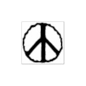 Sketchy Peace Sign Rubberstempel (Afrduk)