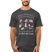 Sketchy Pyromaniac Librarian Boeken Voorzijde Gedr