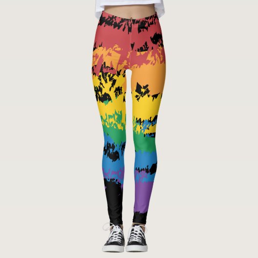 Sketchy Rainbow Leggings (Voorkant)
