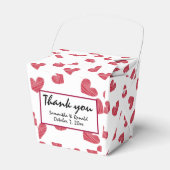 Sketchy Red Heart Weddenbox Bedankdoosjes (Voorkant Zijde)