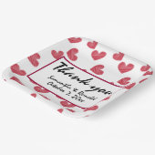 Sketchy Red Heart Wedding Papieren Bordje (Gebogen)