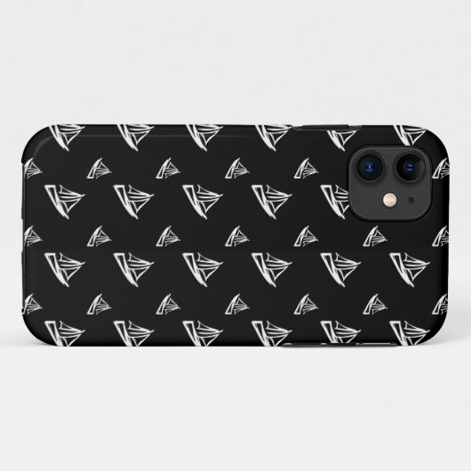 Sketchy Sailboat Pattern Case-Mate iPhone Case (Achterkant (horizontaal))