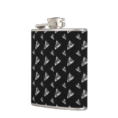 Sketchy Sailboat Pattern Heupfles (Links)