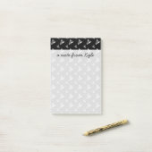 Sketchy Sailboat Pattern | Jouw namen toevoegen Post-it® Notes (Op bureau)