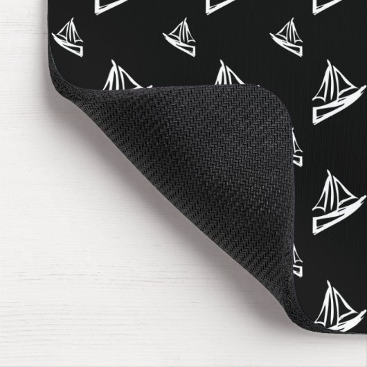 Sketchy Sailboat Pattern Muismat (Hoek)