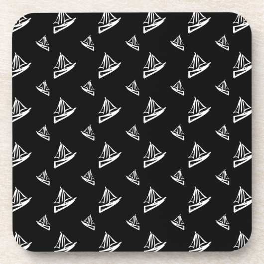 Sketchy Sailboat Pattern Onderzetter (Voorkant)