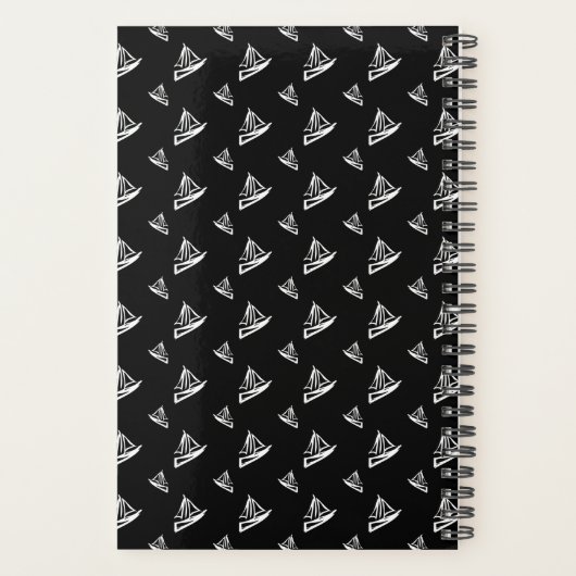 Sketchy Sailboat Pattern Planner (Achterkant)
