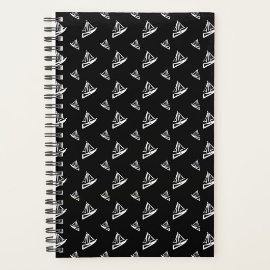 Sketchy Sailboat Pattern Planner (Voorkant)
