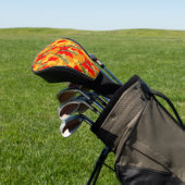 Sketchy saxofoon grijs patroon golfheadcover (Insitu)
