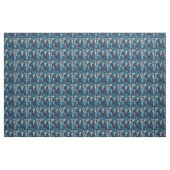 Sketchy saxofoon patroon blues stof (Yard (91,4 cm))